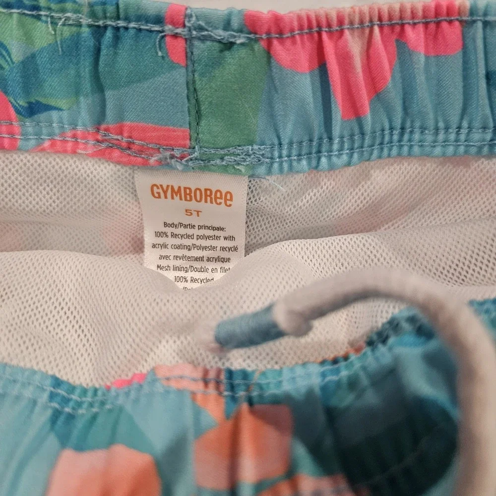 Boys Swim Trunks 5T Bundle Cat‎ & Jack Gymboree Dinosaur Tropical NWT 2 Pc